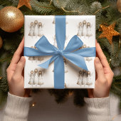 Whimsical Christmas Angels Wrapping Paper Geschenkpapier