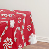 Whimsical Christmas Candy Cane Tischdecke (Beispiel)