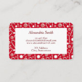 Whimsical Christmas Candy Cane Visitenkarte (Rückseite)