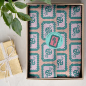 Whimsical Christmas Candy Cute Bright Holiday Seidenpapier