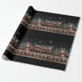 Whimsical Christmas Candy Train 2 Geschenkpapier (Ungerollt)