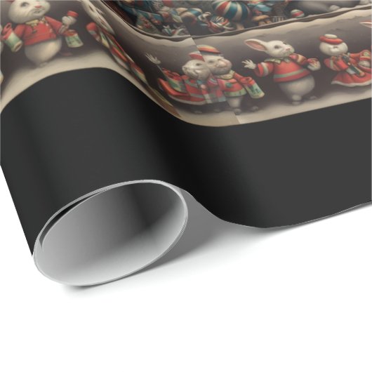 Whimsical Christmas Candy Train 2 Geschenkpapier (Rolleneckpunkt)