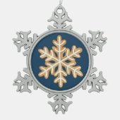 Whimsical Christmas Cookie Icons Schneeflocken Zinn-Ornament (Vorderseite)