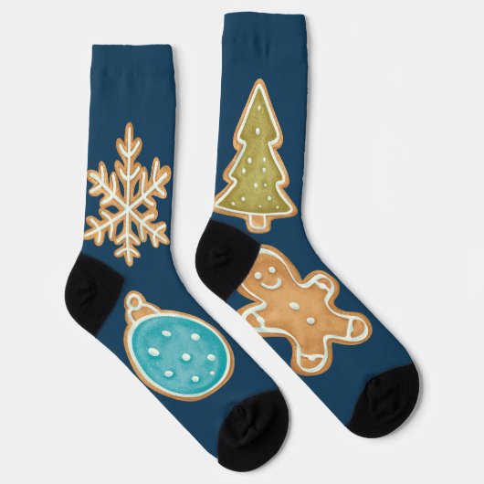 Whimsical Christmas Cookie Icons Socken (Rechts)