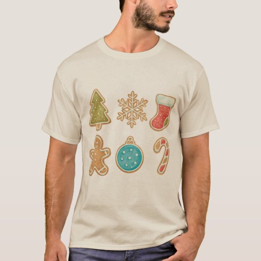 Whimsical Christmas Cookie Icons  T-Shirt (Vorderseite)
