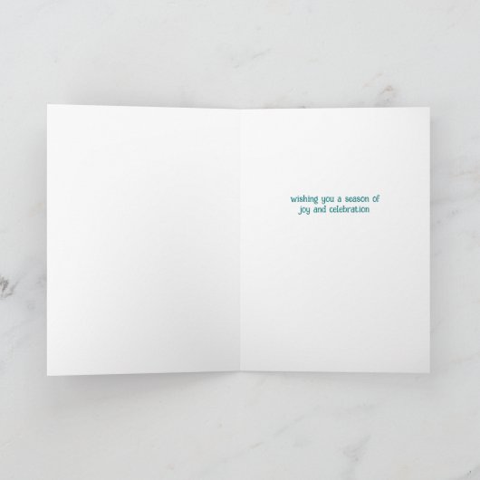 Whimsical Christmas Cookie Merry & Bright Holiday Karte (Innenseite)