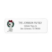Whimsical Christmas Dogs Return Address (Vorne)
