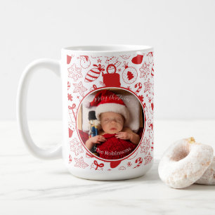 Whimsical-Christmas-Doodle-Art-Schmuck-Foto Kaffeetasse