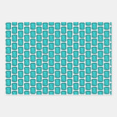 Whimsical Christmas Doves Grid Cute Bright Holiday Geschenkpapier Set (Vorderseite 3)