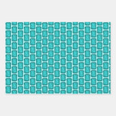 Whimsical Christmas Doves Grid Cute Bright Holiday Geschenkpapier Set (Vorderseite 2)