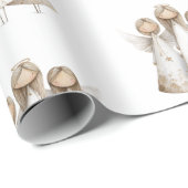 Whimsical Christmas Engels Weihnachtspapier Geschenkpapier (Rolleneckpunkt)