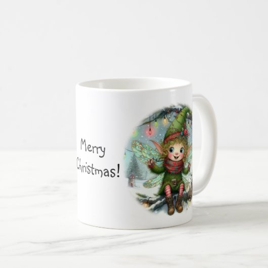 Whimsical Christmas Fairy Kaffeetasse (VorderseiteRechts)