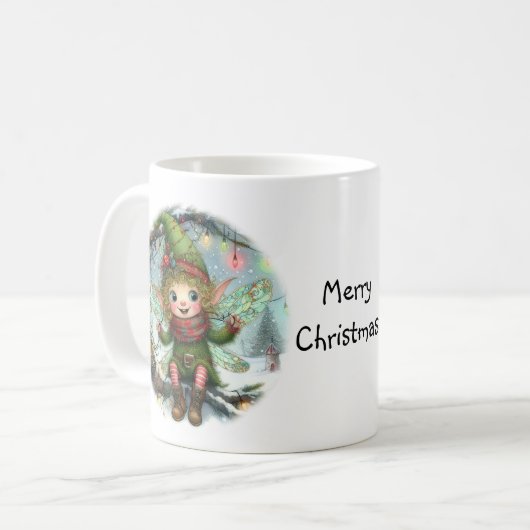 Whimsical Christmas Fairy Kaffeetasse (Vorderseite Links)