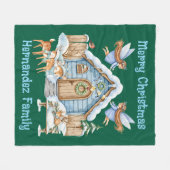 Whimsical Christmas Fleecedecke (Vorderseite (Horizontal))