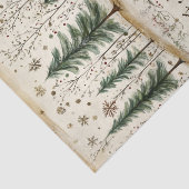 Whimsical Christmas Forest with Sheet Music Seidenpapier (Ausschnitt)