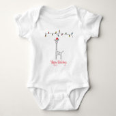 Whimsical Christmas Giraffe Baby Strampler (Vorderseite)