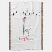 Whimsical Christmas Giraffe Decke (Vorderseite Vertikal)