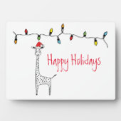Whimsical Christmas Giraffe Fotoplatte (Vorderseite)