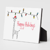 Whimsical Christmas Giraffe Fotoplatte (Seite)