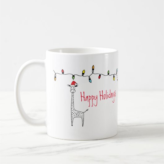 Whimsical Christmas Giraffe Kaffeetasse (Links)