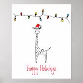 Whimsical Christmas Giraffe Poster (Vorne)