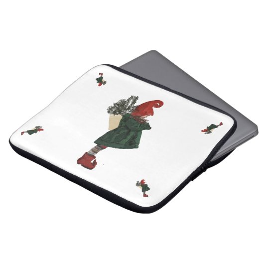 Whimsical Christmas Gnome Laptop-Sieb 13" | Laptopschutzhülle (Vorne Oben)