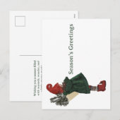 Whimsical Christmas Gnome Postcard - Gruß Feiertagspostkarte (Vorne/Hinten)