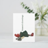 Whimsical Christmas Gnome Postcard - Gruß Postkarte (Stehend Vorderseite)