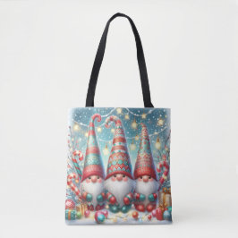 Whimsical Christmas Gnome Tote Bag Tasche