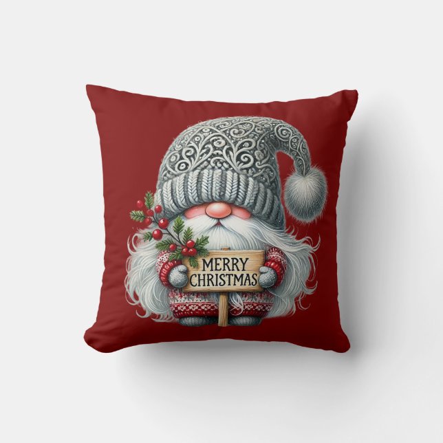 🎅 Whimsical Christmas Gnomes Kissen (Vorderseite)