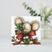 Whimsical Christmas Greeting Card Feiertagskarte (Stehend Vorderseite)