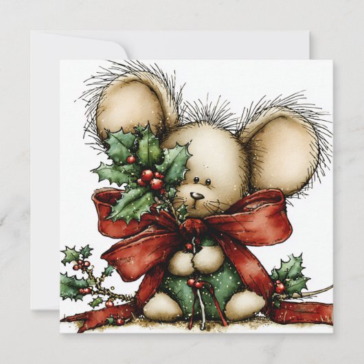 Whimsical Christmas Greeting Card Feiertagskarte (Vorderseite)