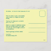 Whimsical Christmas Grid Cute Custom  Feiertagspostkarte (Rückseite)