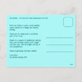 Whimsical Christmas Grid Cute Custom Feiertagspostkarte (Rückseite)