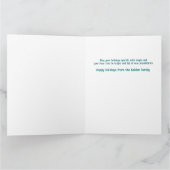 Whimsical Christmas Grid Cute Custom Message Karte (Innenseite)