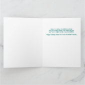 Whimsical Christmas Grid Cute Custom PHOTO Message Karte (Innenseite)