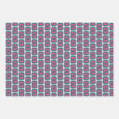 Whimsical Christmas Icon Grids Cute Bright Holiday Geschenkpapier Set (Vorderseite 2)