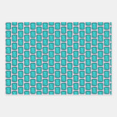 Whimsical Christmas Icon Grids Cute Bright Holiday Geschenkpapier Set (Vorderseite)