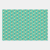 Whimsical Christmas Icon Grids Cute Bright Holiday Geschenkpapier Set (Vorderseite 2)