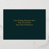 Whimsical Christmas Illustration Folien Feiertagskarte (Rückseite)