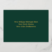 Whimsical Christmas Illustration Folien Feiertagskarte (Rückseite)