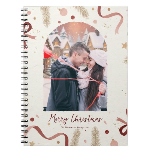 Whimsical Christmas Notebook – Minimal Holiday Des Notizblock (Vorderseite)