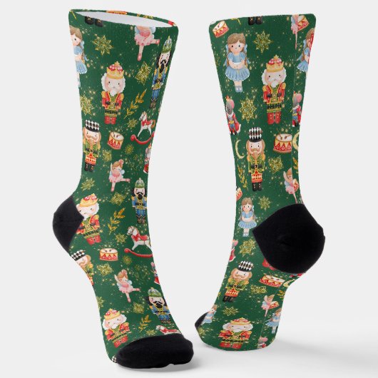 Whimsical Christmas Nutcracker Ballet Charaktere Socken (Gewinkelt)