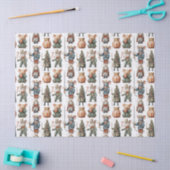 Whimsical Christmas Nutcracker Mice Seidenpapier (Basteln)