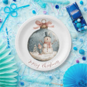 Whimsical Christmas Ornament Paper Plates Pappteller (Party)