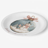 Whimsical Christmas Ornament Paper Plates Pappteller (Schrägansicht)