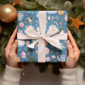 Whimsical Christmas Pattern Wrapping Paper Geschenkpapier