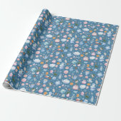 Whimsical Christmas Pattern Wrapping Paper Geschenkpapier (Ungerollt)