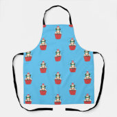 Whimsical Christmas Penguin Cupcake Apron Schürze (Vorderseite)