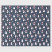 Whimsical Christmas Polar Bears ID850 Geschenkpapier (Flach)